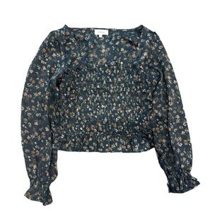 böhme Floral Smocked Women's Top Size Medium